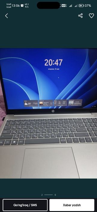 Noutbook  hp AMD reyzn 5 512 GB SSD