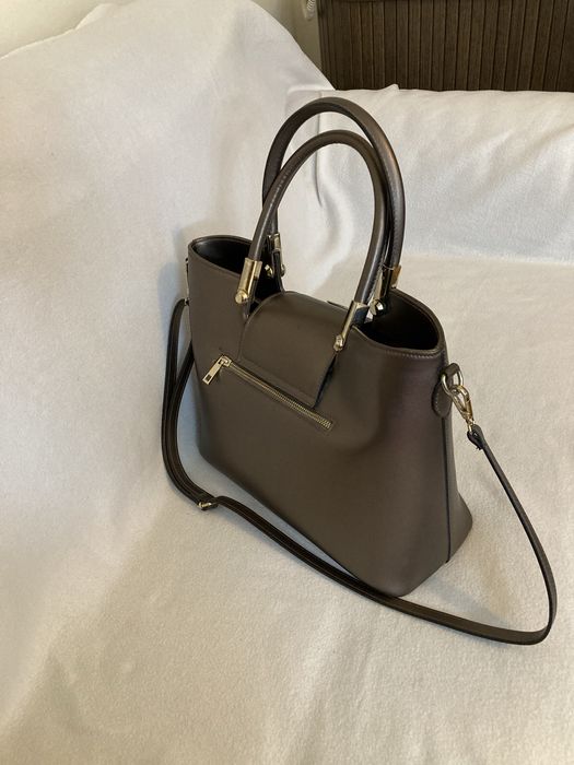 Geanta dama din piele Pretta, maro