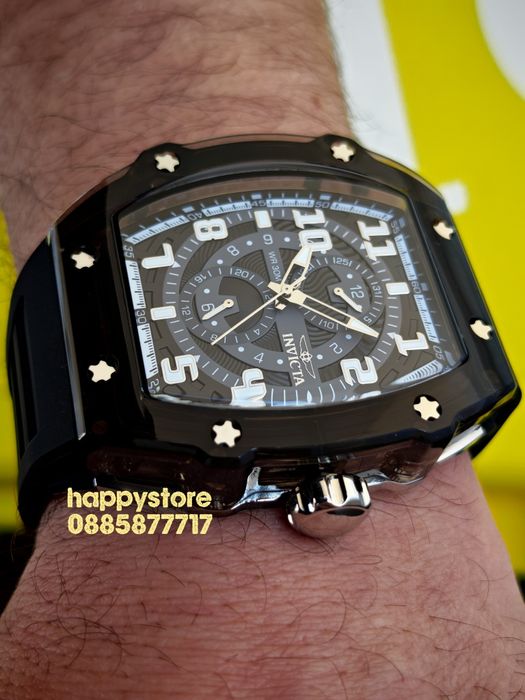 INVICTA Cyclone black/silver 49 mm, Инвикта нов ръчен часовник