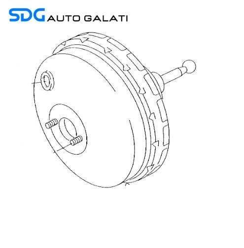 Tulumba Vacuum Vacuum cu Vas si Pompa Lichid Ulei Servofrana Servo Frana Volkswagen Sharan 1.9 TDI 2001 - 2010 Cod 7M3612100F YM212B195AD 037859-33024 [LR2637]