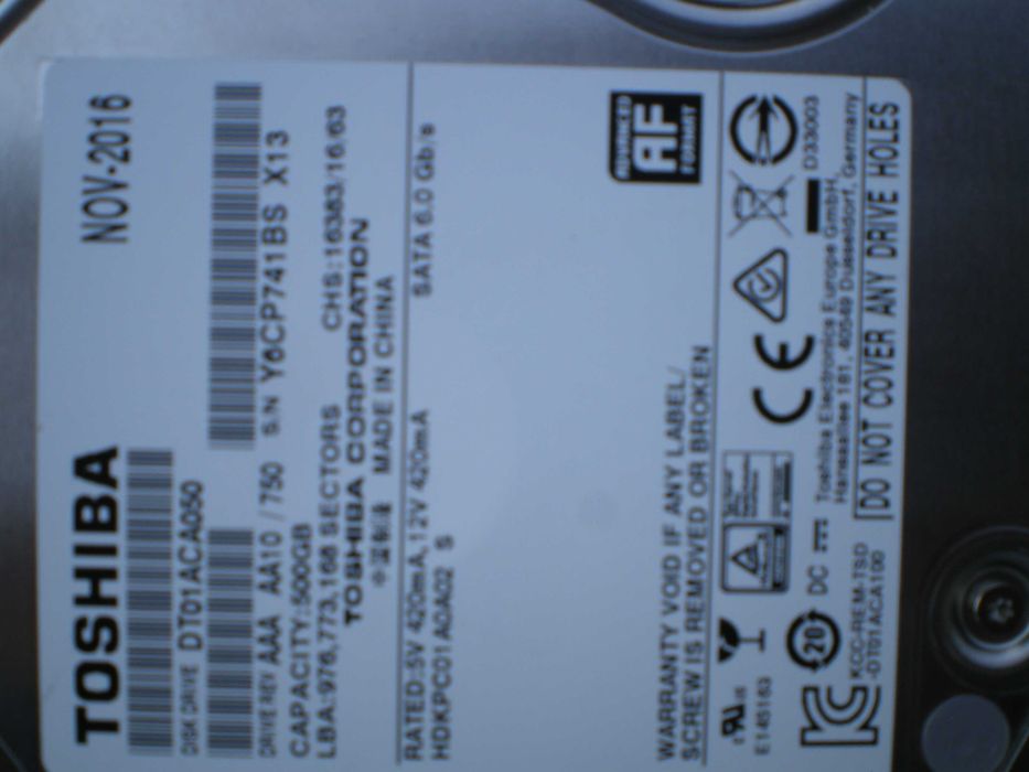 Твърди дискове Toshiba 500GB