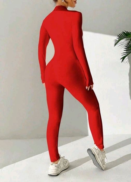 Salopetă roșie fitness/sport+sutien