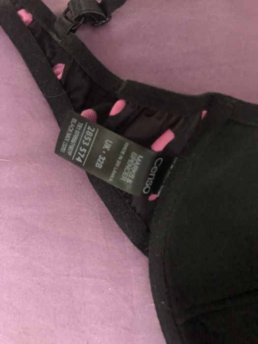 Черен сутиен на точки Marks & Spencer 32B