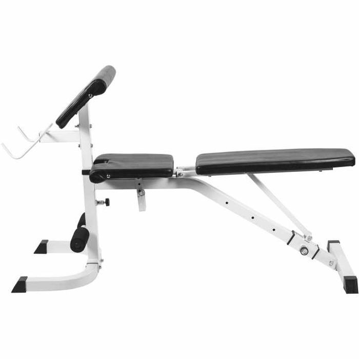 Bancă înclinată reglabilă Scott Alb/Negru