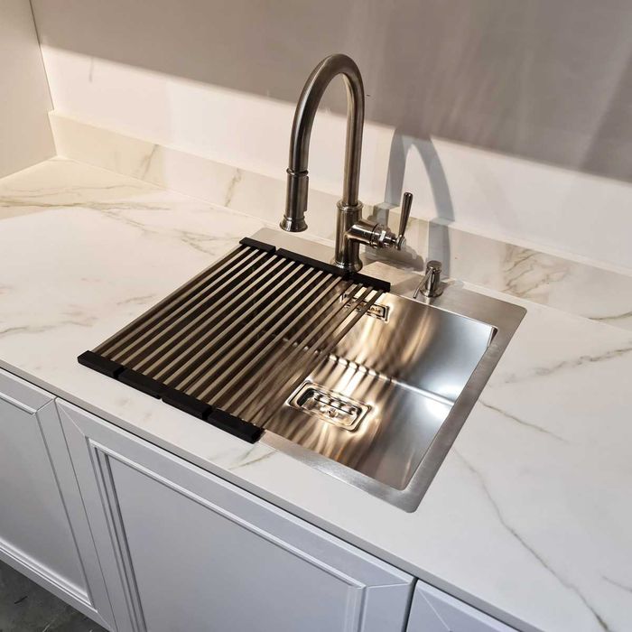 Chiuveta bucatarie inox CookingAid BOX LUX 57 + ventil automat 55*50cm