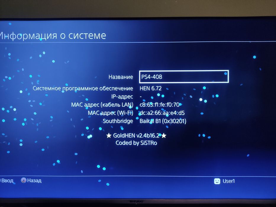 Playstation4 slim 500 gb 6.72 hen oʻrnatilgan