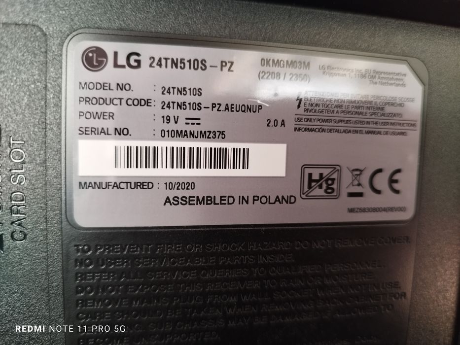 Телевизор LG 24TN510S за части