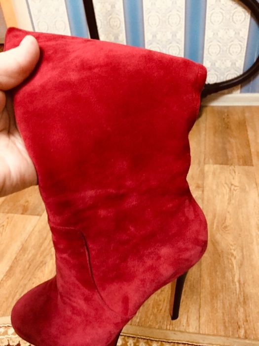 Замшевые сапоги