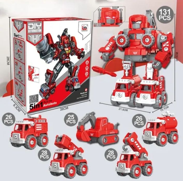 робота-трансформера радиоуправления со светом и звуком