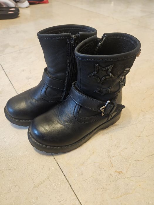 Ghete piele naturala, marimea 25, fata si baiat