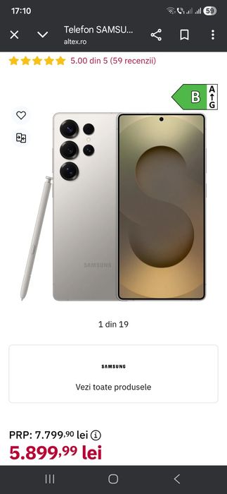 Samsung S25 Ultra 512 GB, 12 Gb RAM. ca NOU