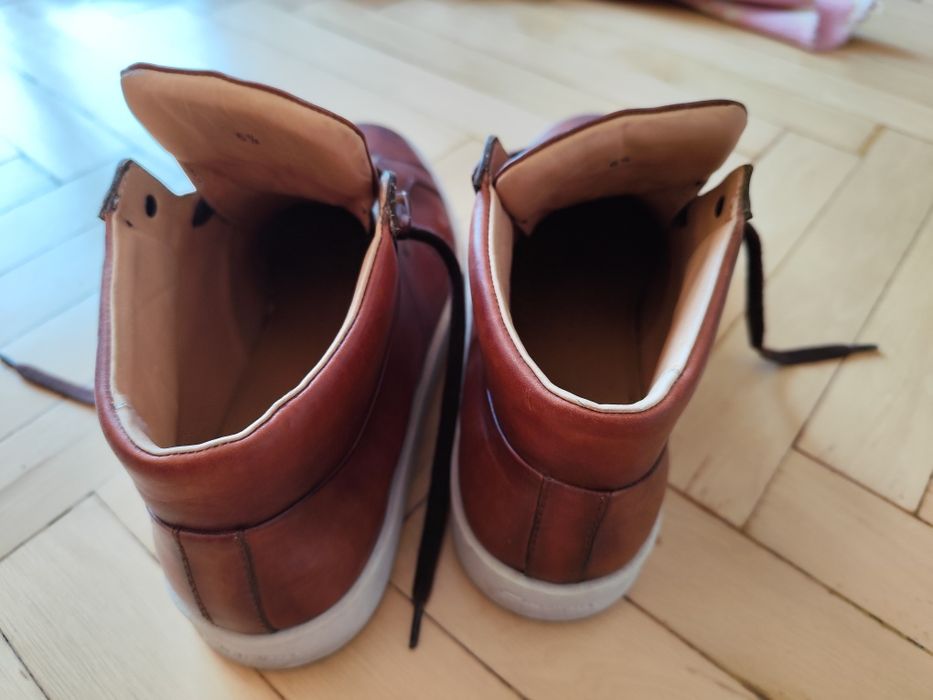 Santoni rocko италиански обувки от естествена кожа