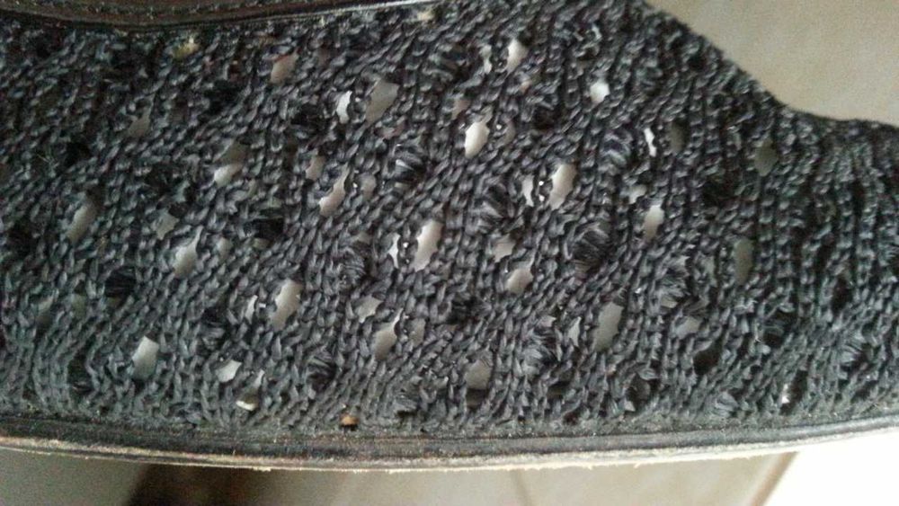 Pantofi de dama, din plasa/dantela, negri, deosebiti