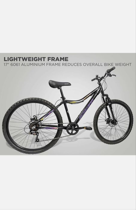 Bicicletă mountain bike pentru adulti Schwinn Surge, roți de 26 de inchi, cadru din aliaj de 17 inchi, unisex, 7 viteze, frâne pe disc, noua