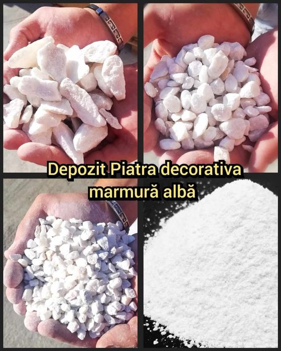 Piatra decorativa marmura alba spartă amenajări grădini morminte