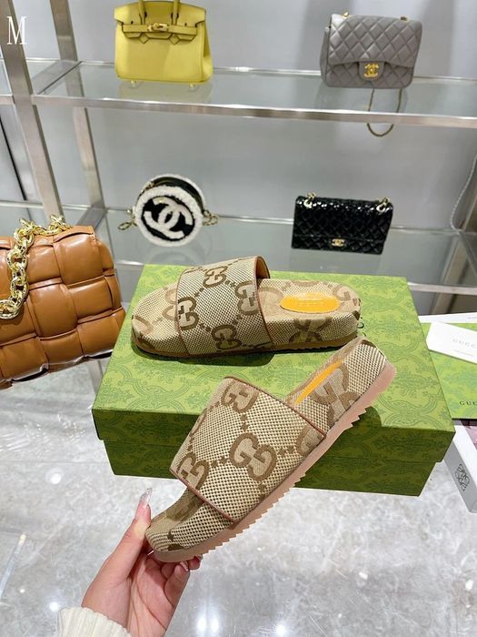 GG Canvas Slide - Beige
