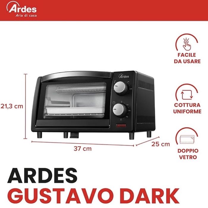 Cuptor electric Ardes AR6211B - 10 litri cu termostat reglabil