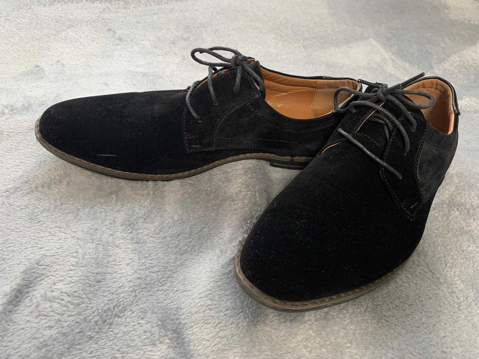 Pantofi piele intoarsa pentru barbati culoare neagra