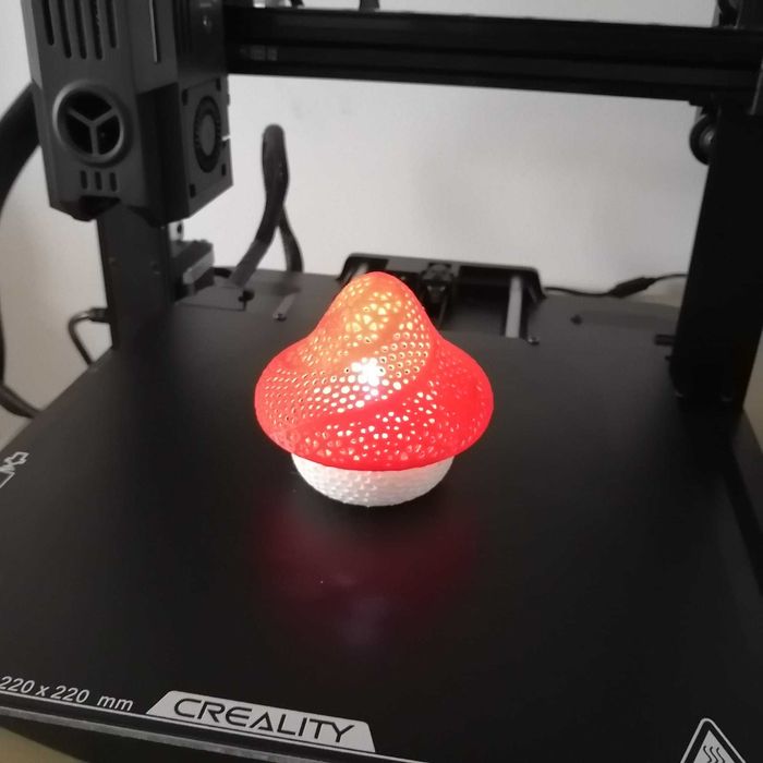 Lampa Decorativă Ciupercuță -Iepuras- 3D-Culoare și Creativitate