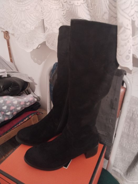 Зимний сапоги замшевый