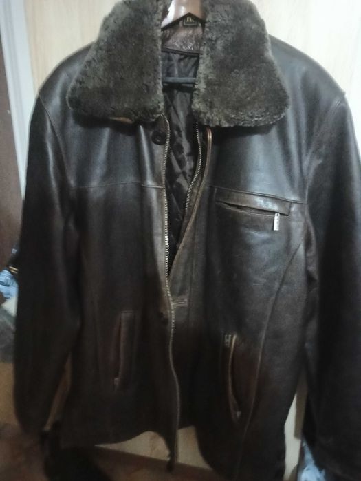 Куртка кожаная натуральная зимняя