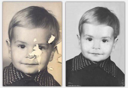 Реставрация старых фотографий.