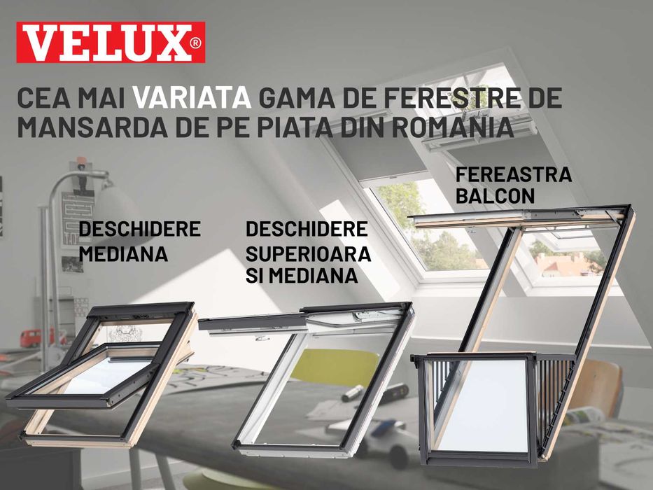Fereastra mansarda - Deposky, Velux, Roto, Dakea