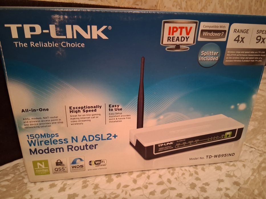Tp- link wireless N ADLS2+ роутер бу