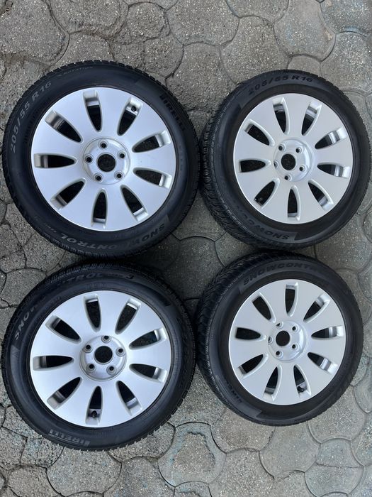 Jante aliaj 5x112mm, anvelope 205/55 R16 Audi A3, A4, Seat, Skoda, VW