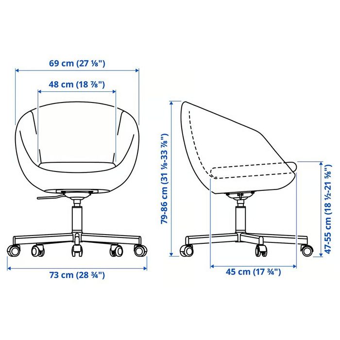 Scaun rotativ birou Ikea