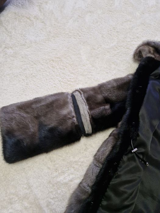 Шуба норковая графит