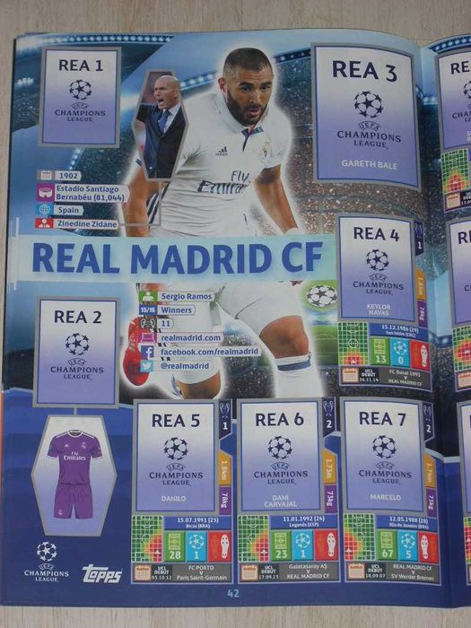 Oфициален стикер албум Шампионска лига 2016/17 UEFA Champions League