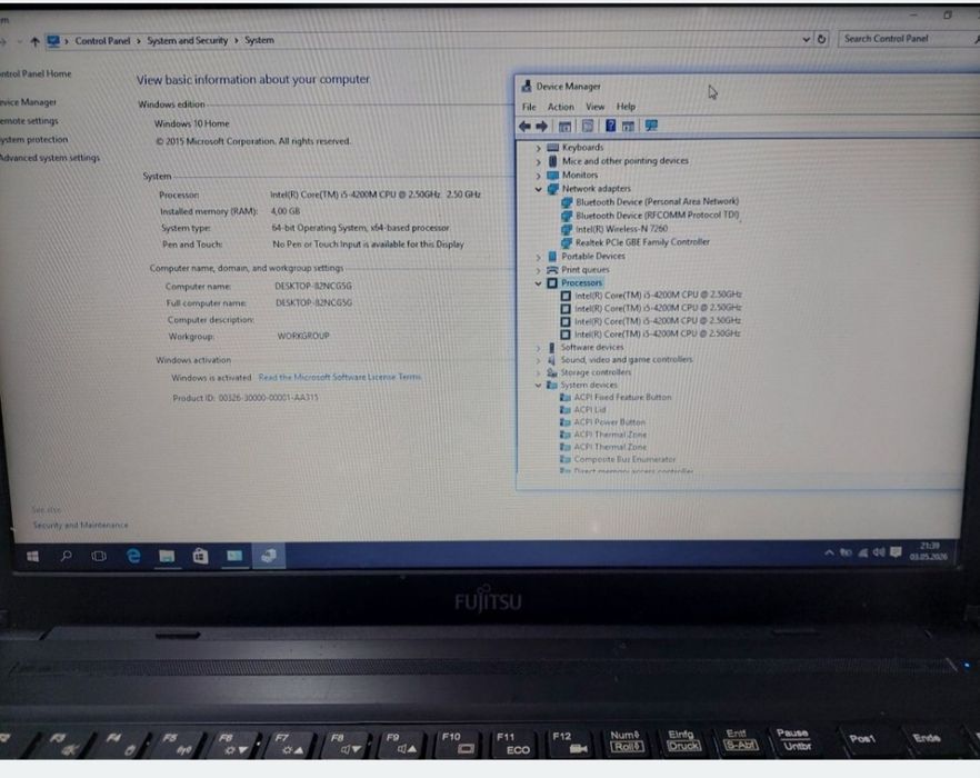 Laptop Fujitsu Siemens A544