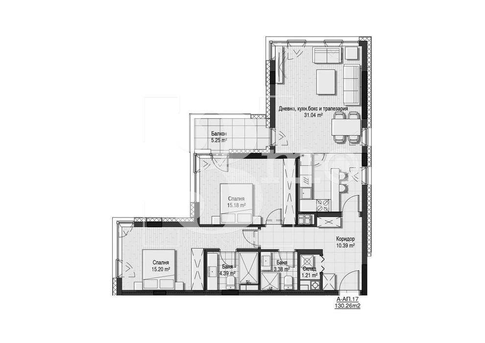 Продава се Тристаен апартамент в София, Хладилника - 140 кв.м за 1958 €/кв.м - Снимка #3