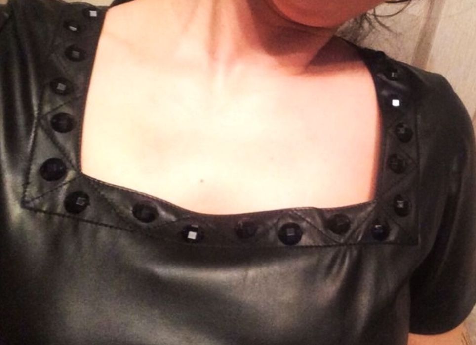 Платье кожаное новое