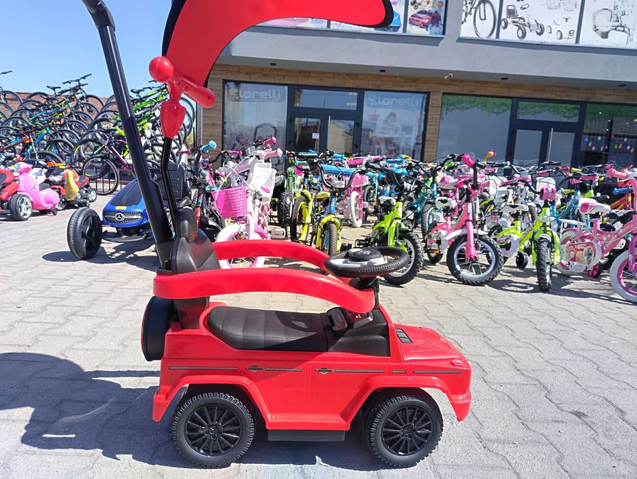 MERCEDES Кола за яздене с дръжка и сенник Mercedes-benz G350d червен