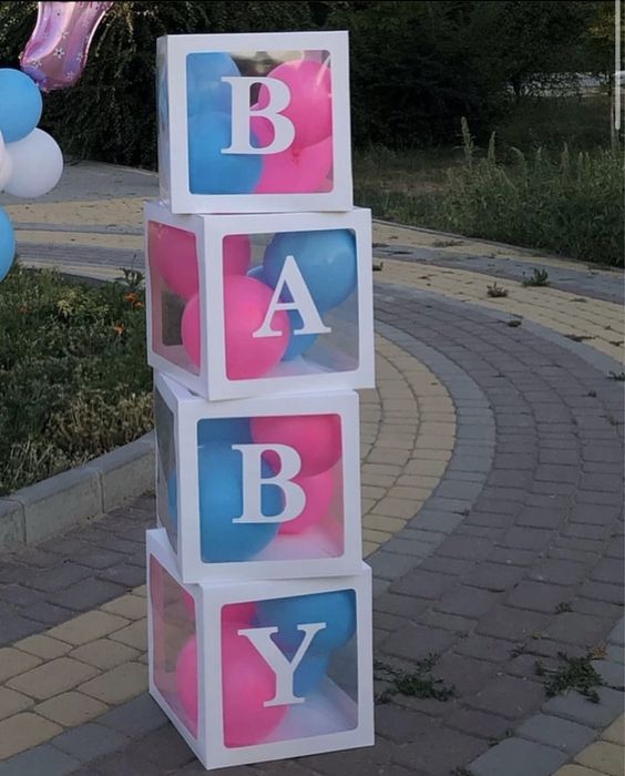Коробки для гендер пати baby