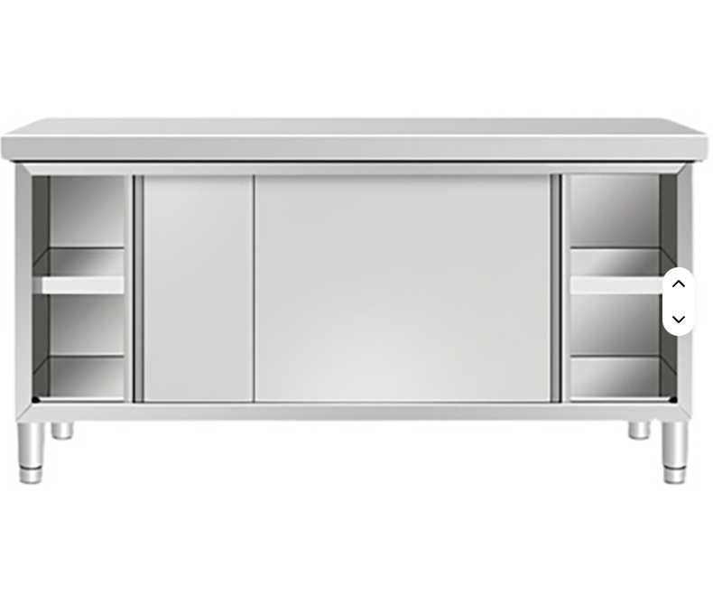 Masa de lucru tip dulap din inox cu usi glisante 100,120,150,180,200cm