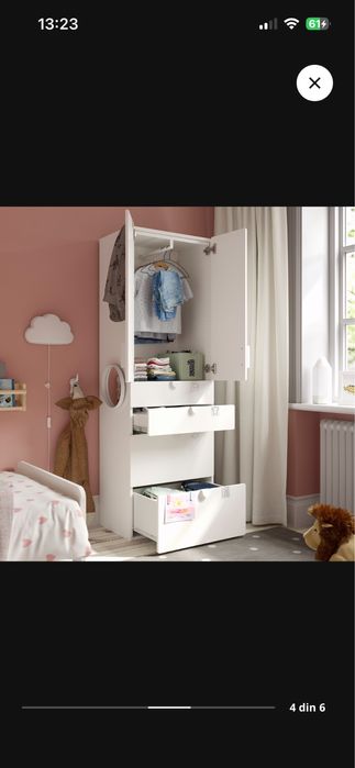 2 dulapuri ikea smastad platsa, ideale pt camera copiilor si nu doar