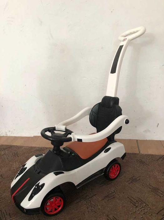 Masinuta copii si bebe, 3in1, cu melodii, maner de impins pentru parinti, bara de protectie, design modern si copertina