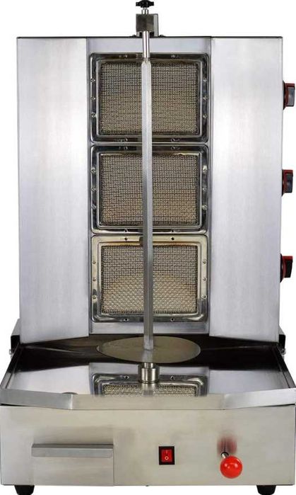 Rotisor Kebab / Shawarma / Saorma Profesional 3 Arzatoare GPL Motor Jos Inox Premium Transport Gratuit