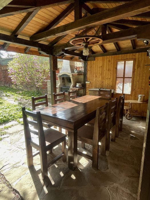 Комплект градински мебели от висококачествен масив