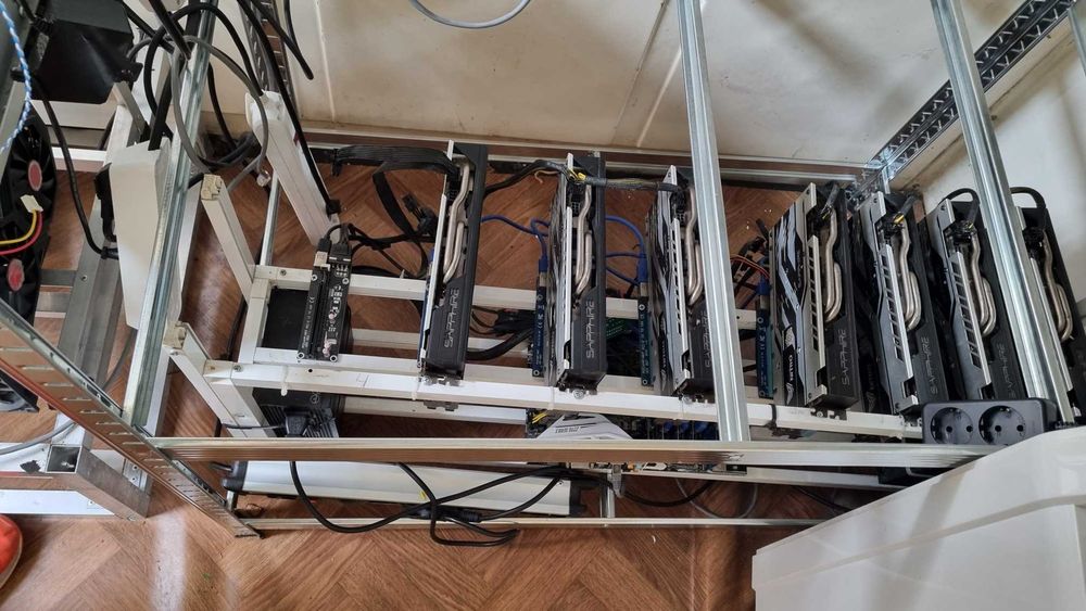 6x 570 8GB Mining Rig Копачка за криптовалути