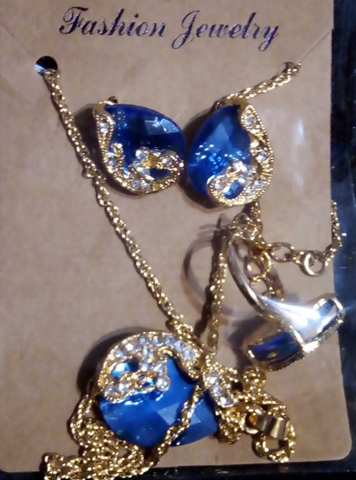 3в1 колие, обеци, пръстен