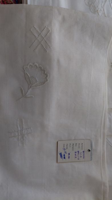 Български калъфки за възглавници с бродерия от соца.