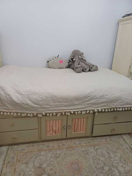 Mobexpert,Pat elegant copii 100x200, somiera inclusa