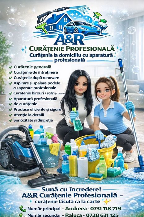 Oferim servicii de curățenie cu aparate profesionale