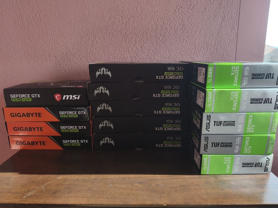 MSI, Asus, Gigabyte  1660 super, ti ; 6gb