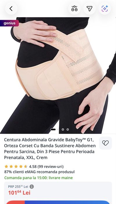 Centura abdominala gravide din 3 piese