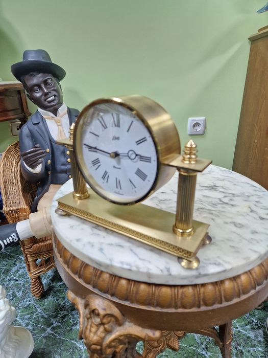 Рядък антикварен колекционерски немски настолен часовник Shcatz